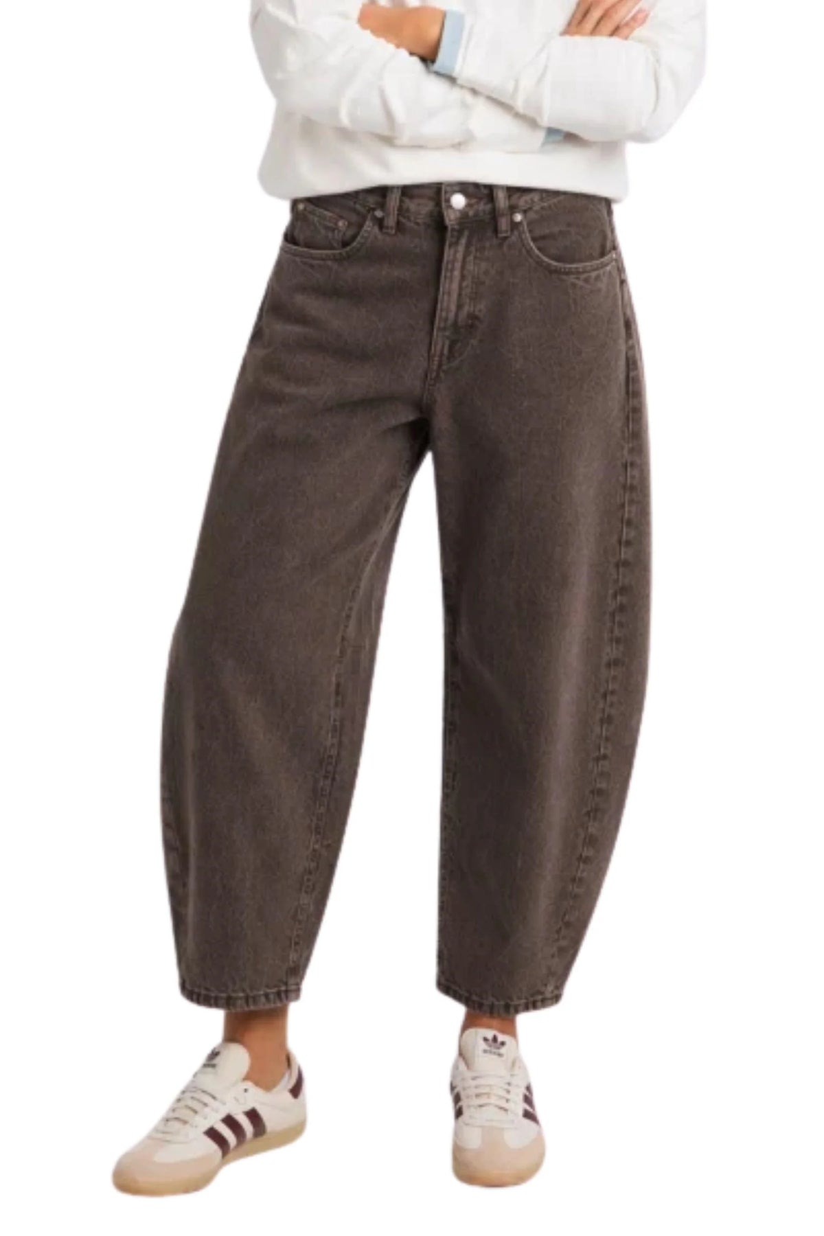 Foxwood Atticus Barrel Jean | Chocolate