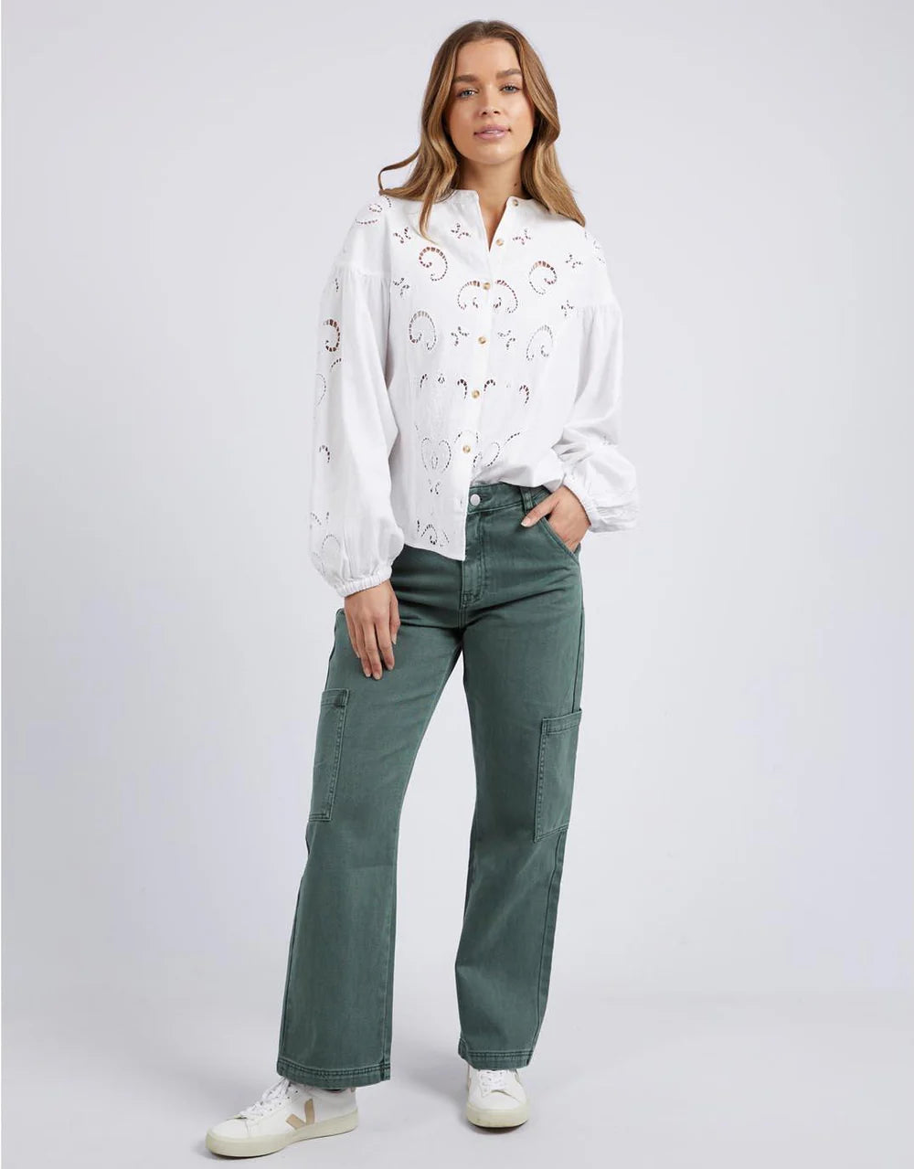 FOXWOOD MARLOW BLOUSE EGRET