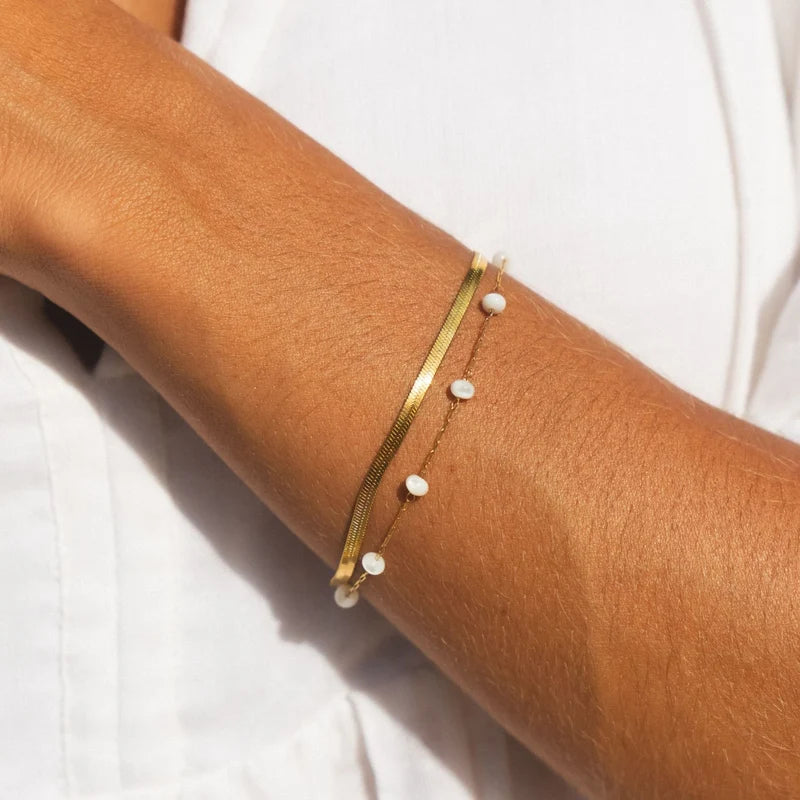 Atolea Santorini Layered Bracelet | Gold