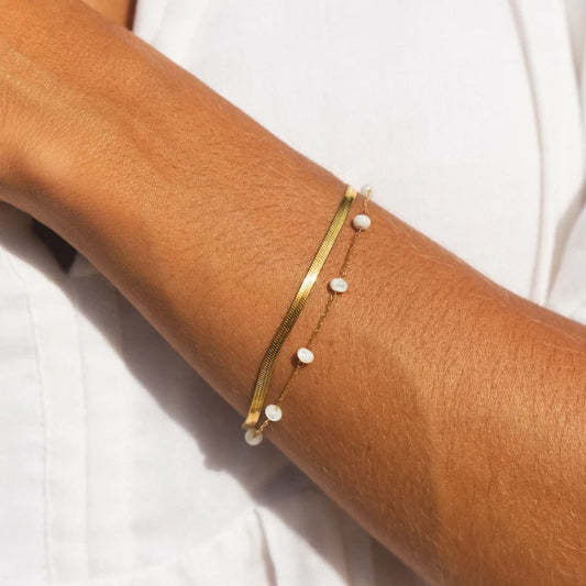 Atolea Santorini Layered Bracelet | Gold