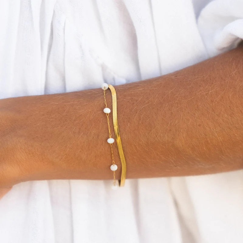 Atolea Santorini Layered Bracelet | Gold