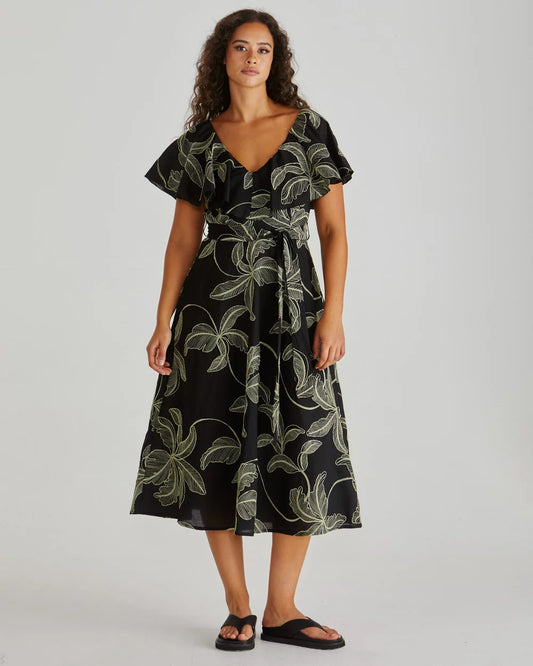 Sass Rosita Ruffle Dress Black