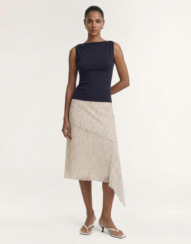 Staple The Label Leno Twist Knit Tank | Navy