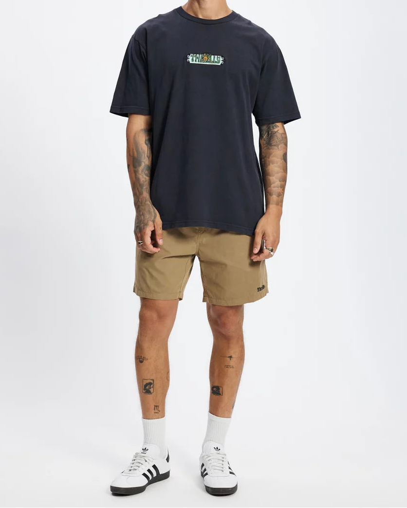 THRILLS EYES IN THE GRASS OVERSIZE FIT TEE BLUE GRAPHITE