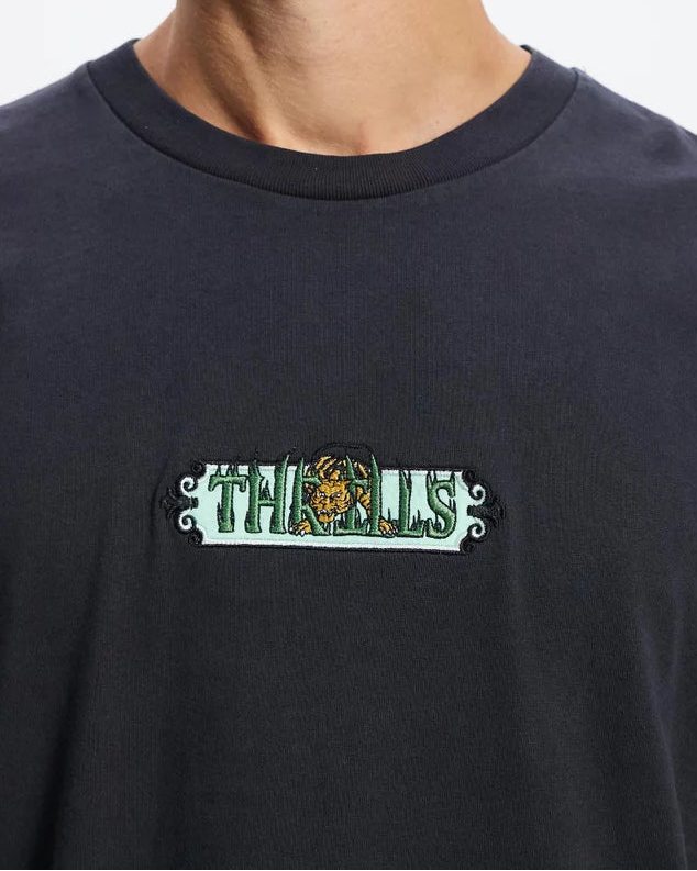 THRILLS EYES IN THE GRASS OVERSIZE FIT TEE BLUE GRAPHITE