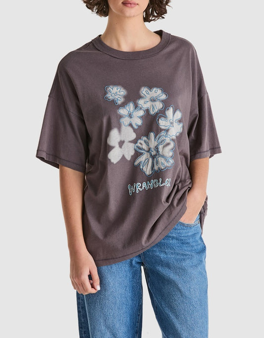 WRANGLER FLORAL FADE BOXY SLOUCH TEE