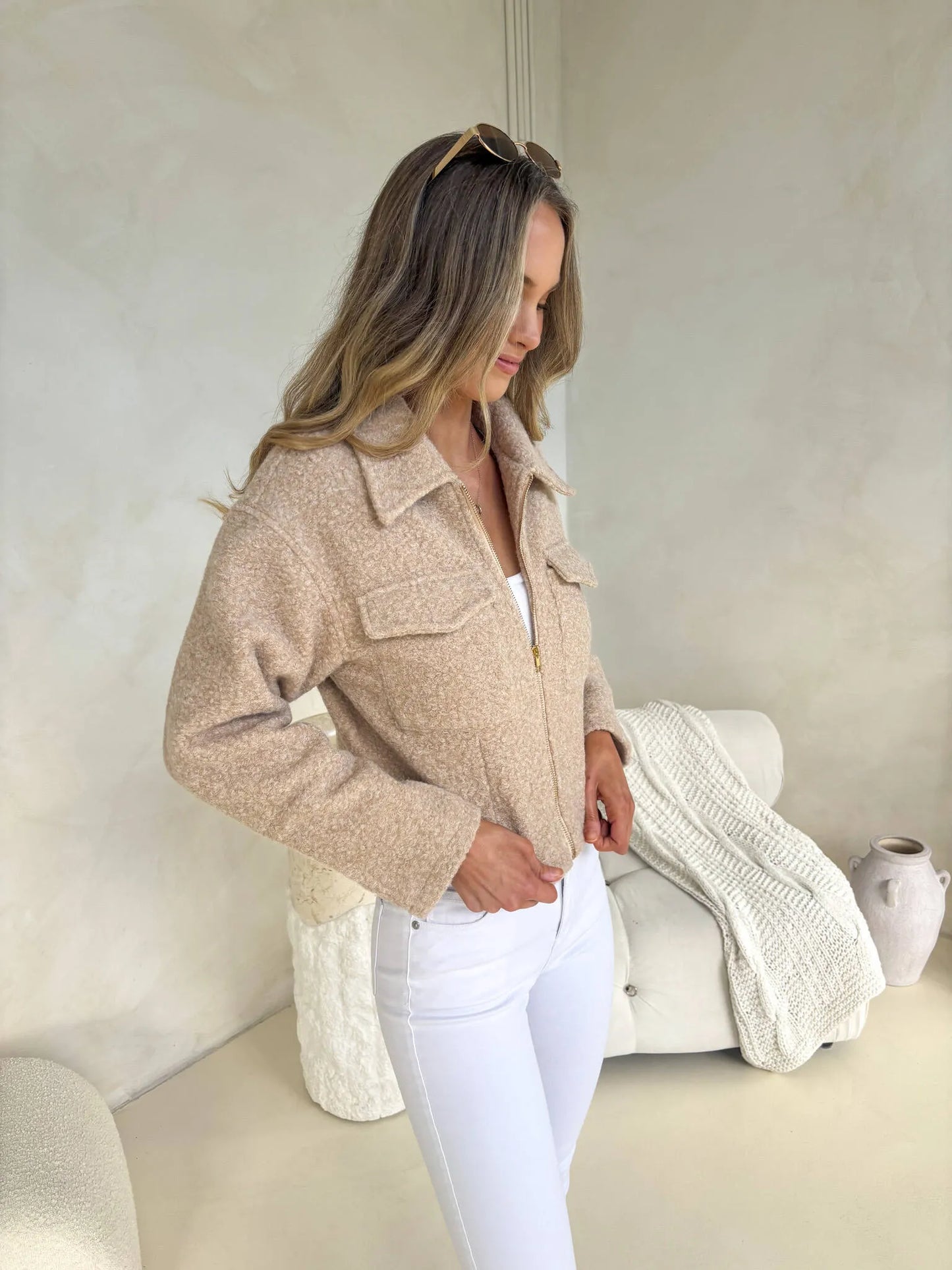 MYLK THE LABEL ISLA JACKET BEIGE