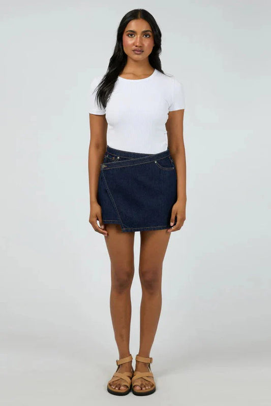 All About Eve Lenni Mini Skort Indigo