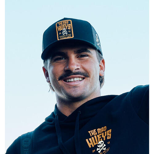 The Mad Hueys Caught Fk Skull Twill Trucker | Black