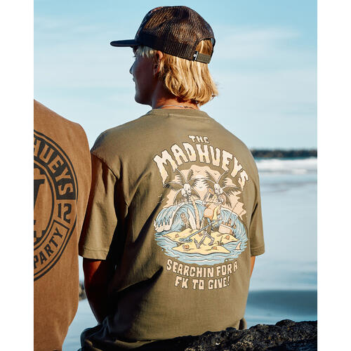 The Mad Hueys Metal Searchin Short Sleeve Tee | Olive