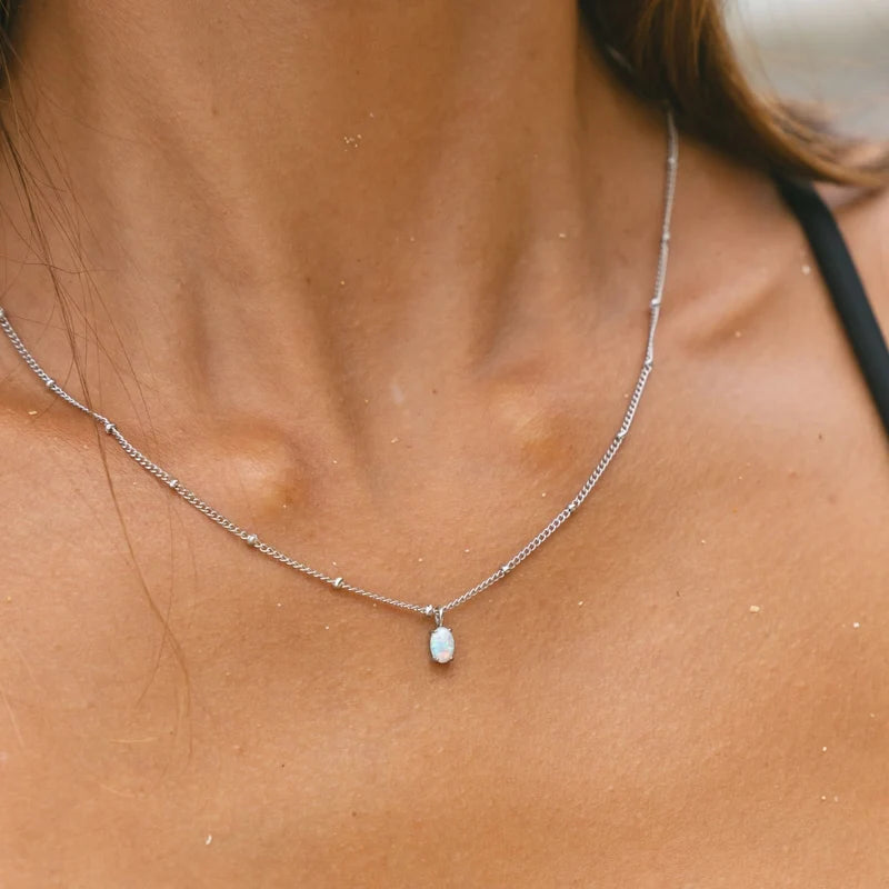 Atolea Opal Necklace | Silver