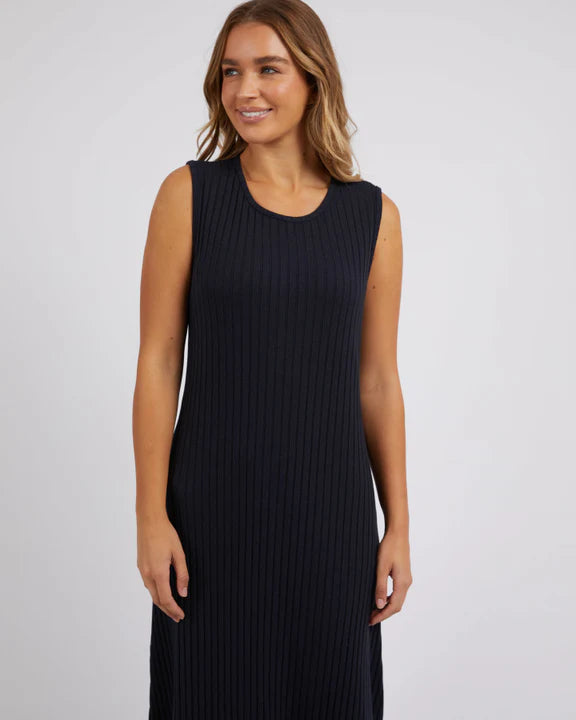 FOXWOOD PIPPA RIB DRESS NAVY