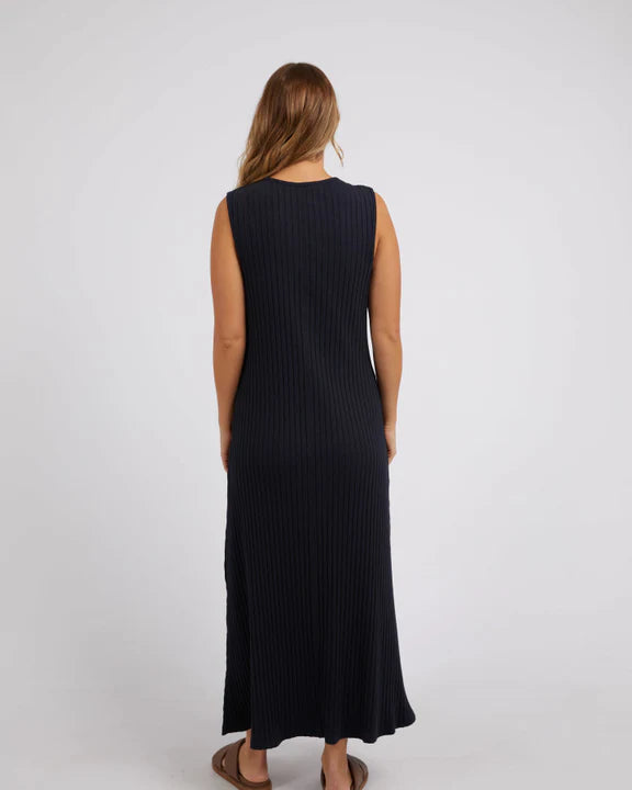 FOXWOOD PIPPA RIB DRESS NAVY