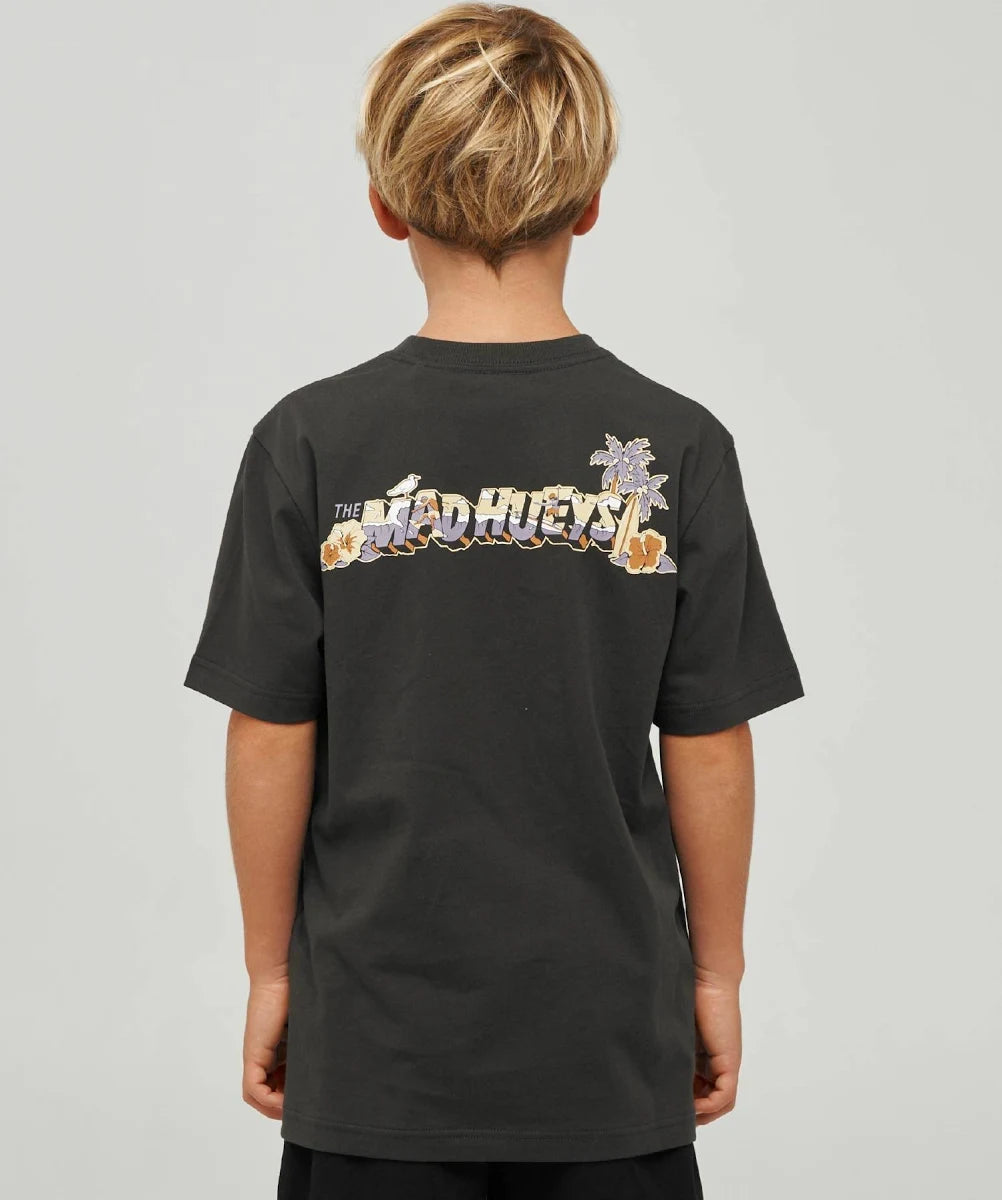 The Mad Hueys Surfing Hueys Youth Short Sleeve Tee | Vintage Black