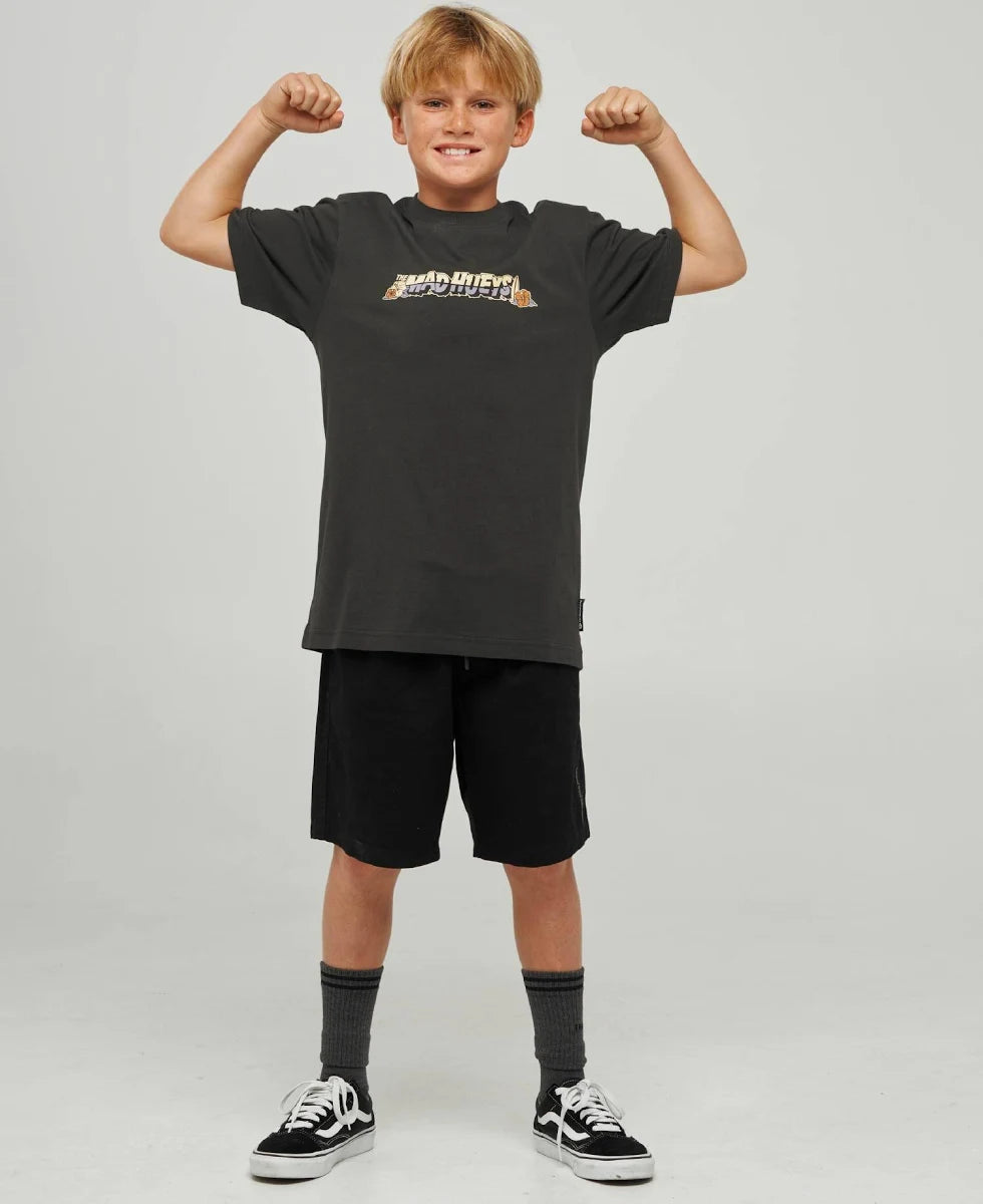 The Mad Hueys Surfing Hueys Youth Short Sleeve Tee | Vintage Black
