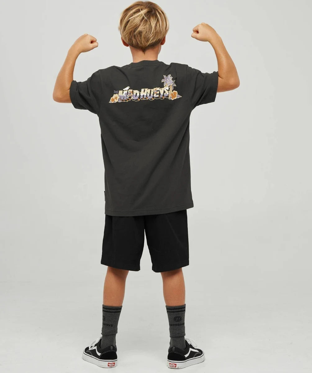 The Mad Hueys Surfing Hueys Youth Short Sleeve Tee | Vintage Black