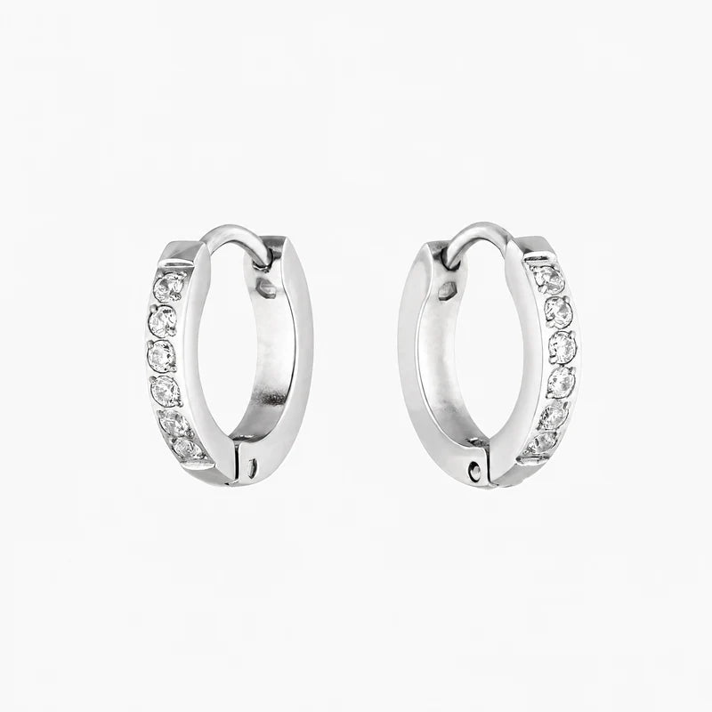 Atolea Tiny Hoop Earrings | Silver