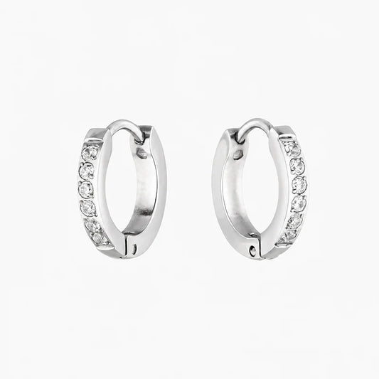 Atolea Tiny Hoop Earrings | Silver