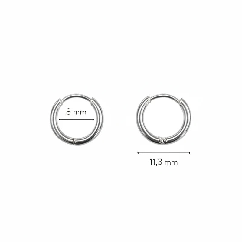 Atolea Tiny Huggie Hoops | Silver
