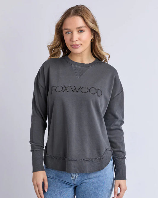 Foxwood Simplified Crew | Dark Charcoal