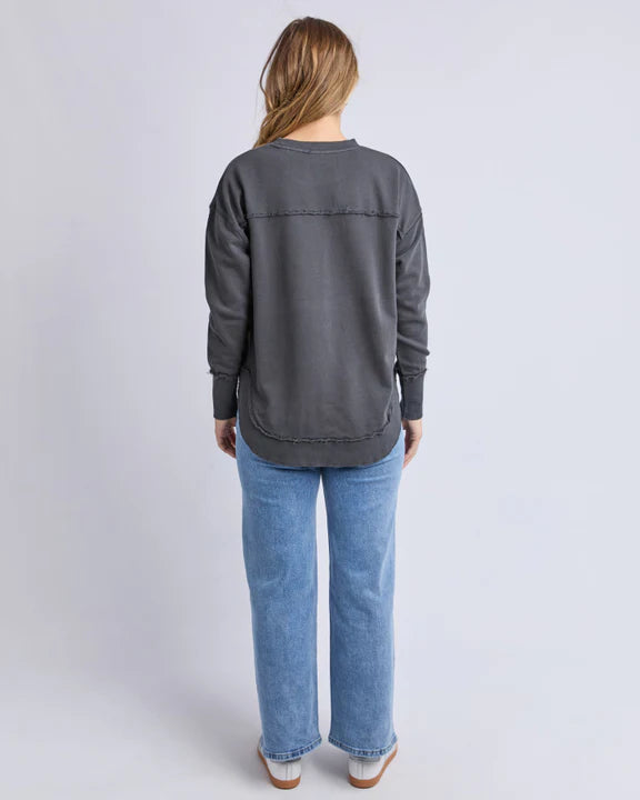 Foxwood Simplified Crew | Dark Charcoal
