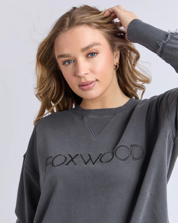 Foxwood Simplified Crew | Dark Charcoal