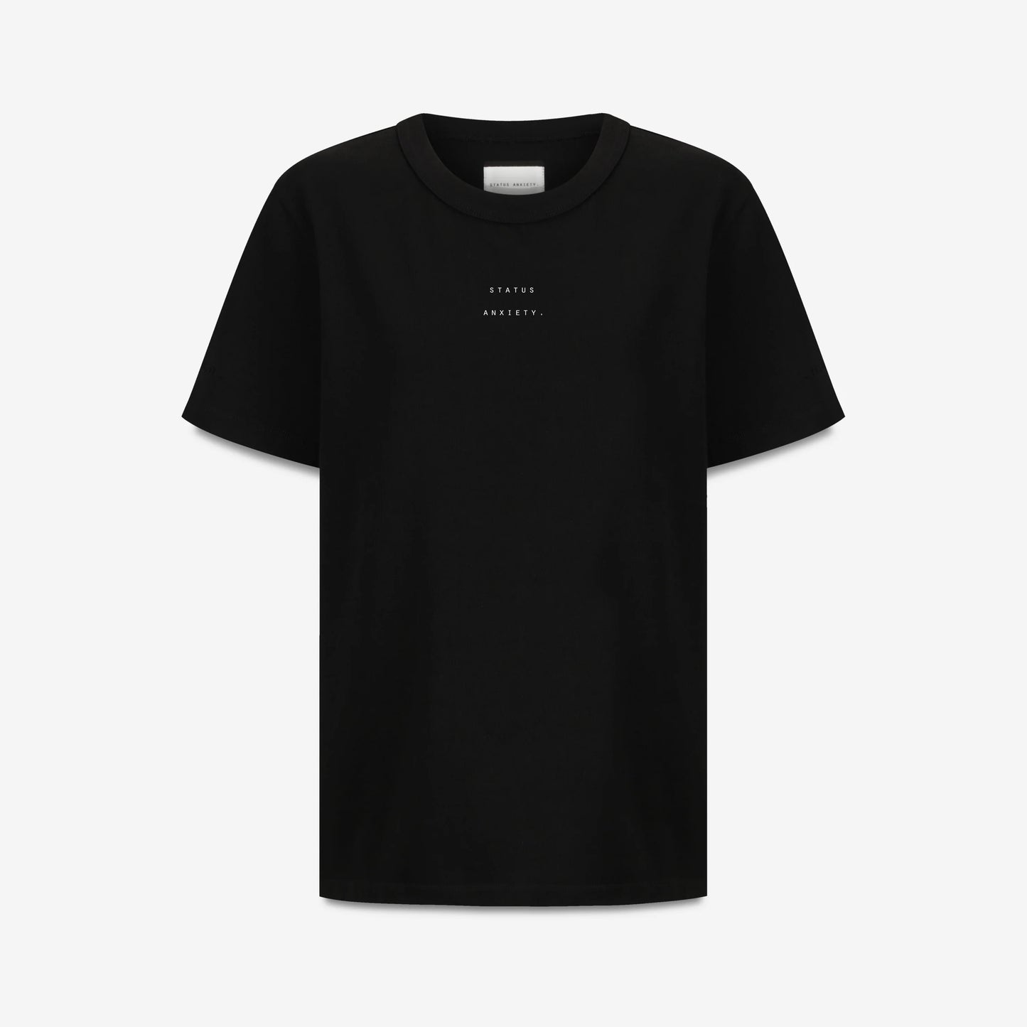 Status Anxiety Feels Right Logo  Tee | Soft Black