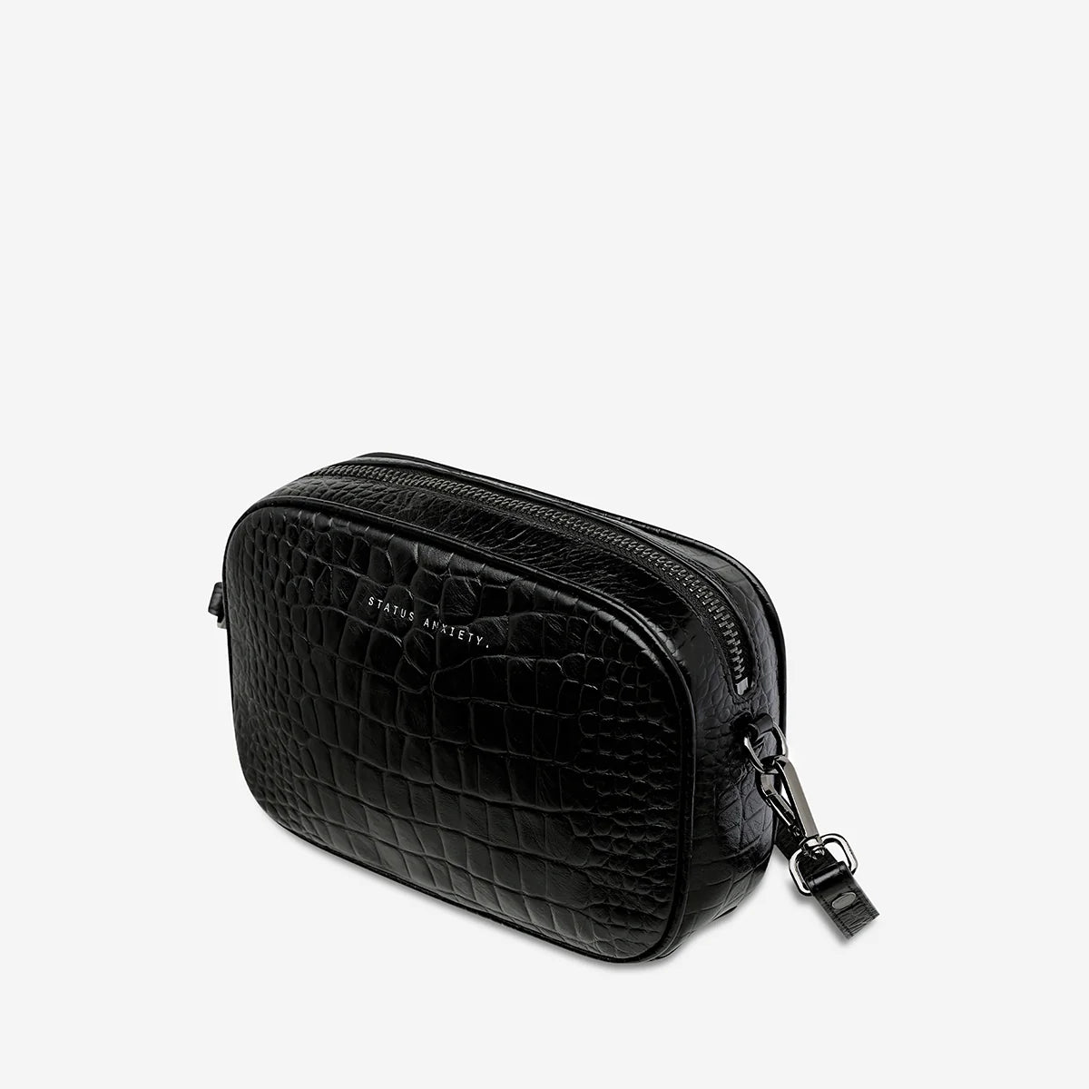 STATUS ANXIETY PLUNDER BLACK CROC EMBOSS
