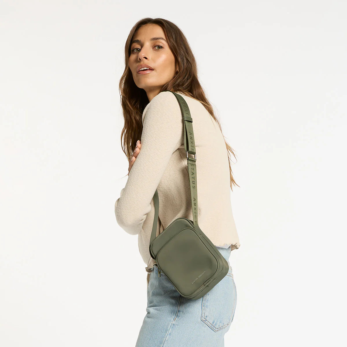 STATUS ANXIETY WINNIE RECYCLED BAG OLIVE