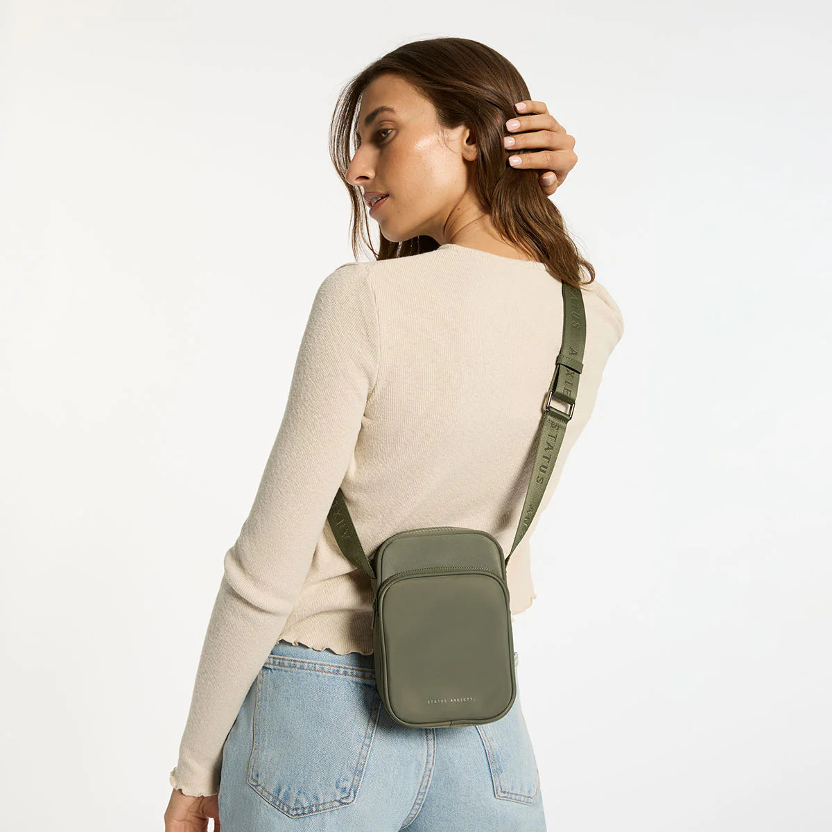 STATUS ANXIETY WINNIE RECYCLED BAG OLIVE