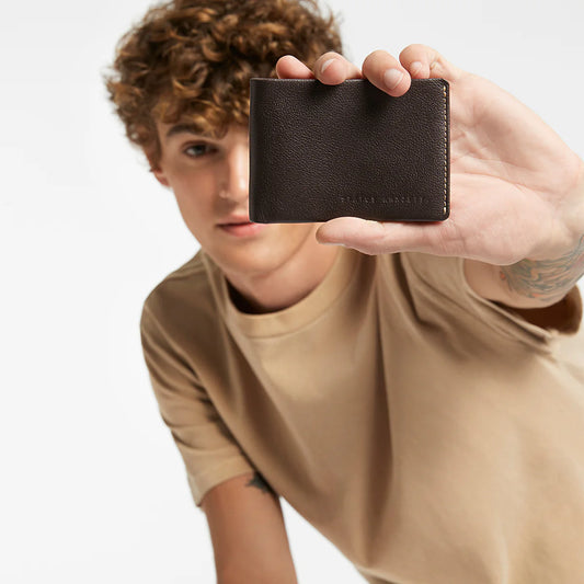 Status Anxiety Otis Mens Wallet Chocolate