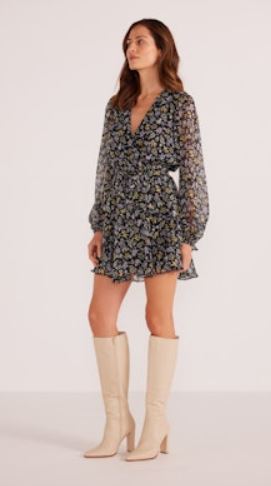 MINK PINK TAYLEE LONG SLEEVE MINI DRESS