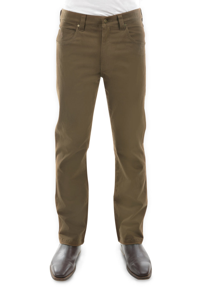 THOMAS COOK MENS STRETCH MOLESKIN JEAN 32 LEG WHISKEY