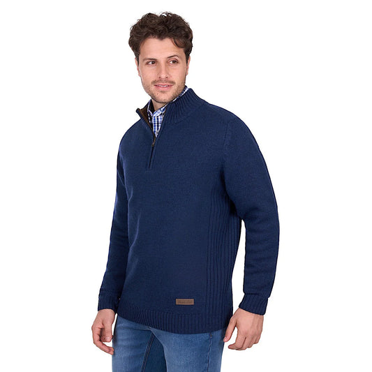 Thomas Cook Jesse 1/4 Zip Jumper | Blue Marle
