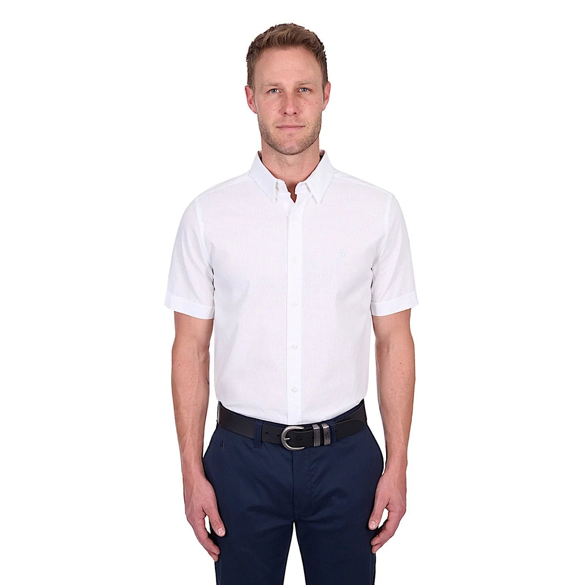 Thomas Cook Mens TC Linen Short Sleeve Shirt | White