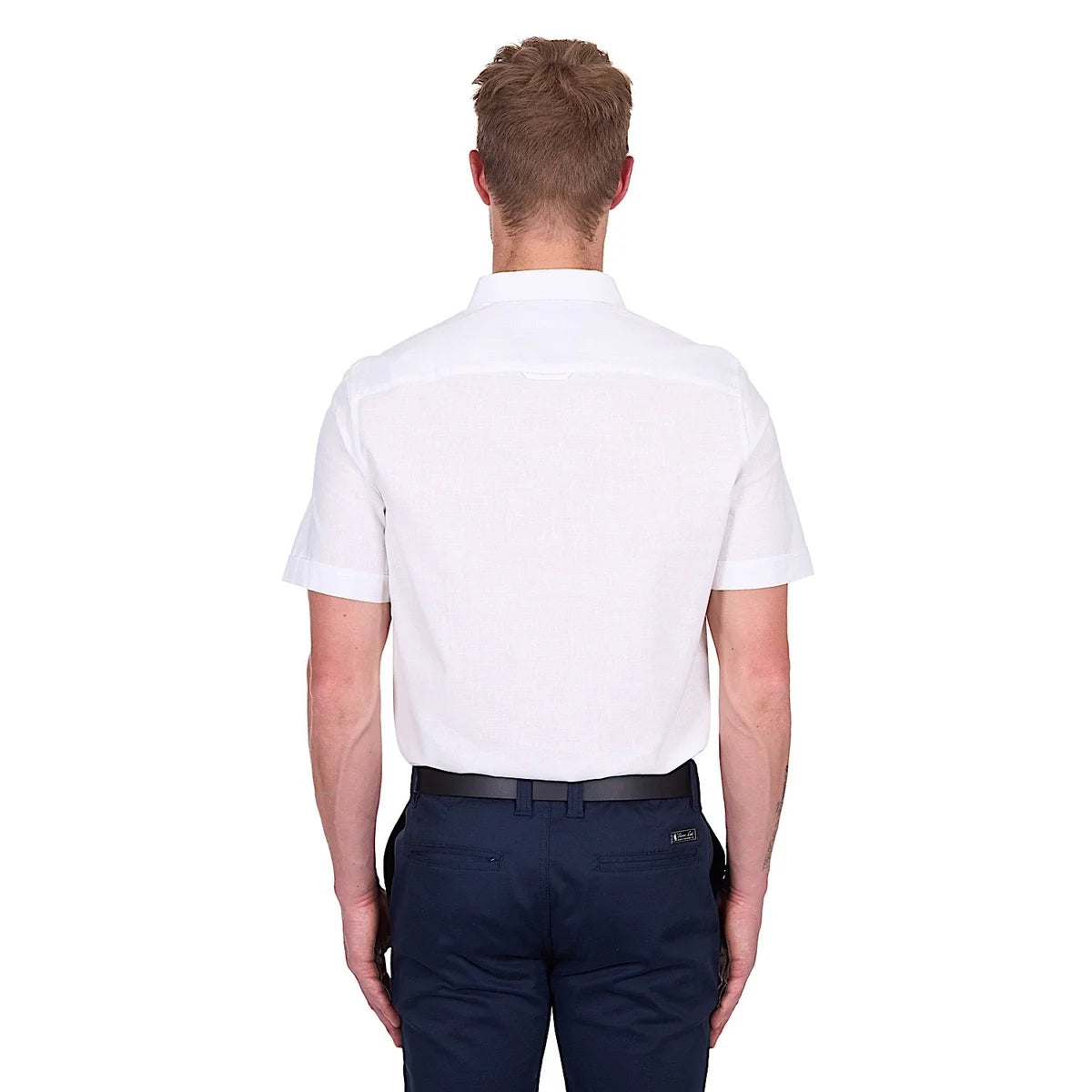 Thomas Cook Mens TC Linen Short Sleeve Shirt | White
