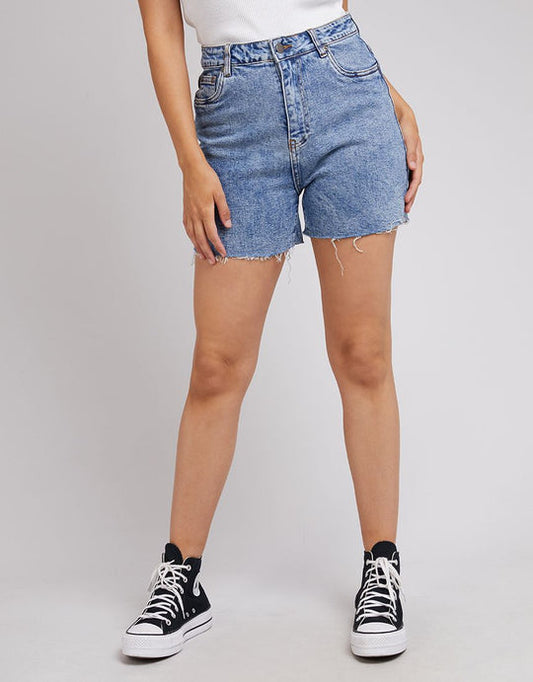 ALL ABOUT EVE BOBBY CUT OFF SHORT LIGHT BLUE