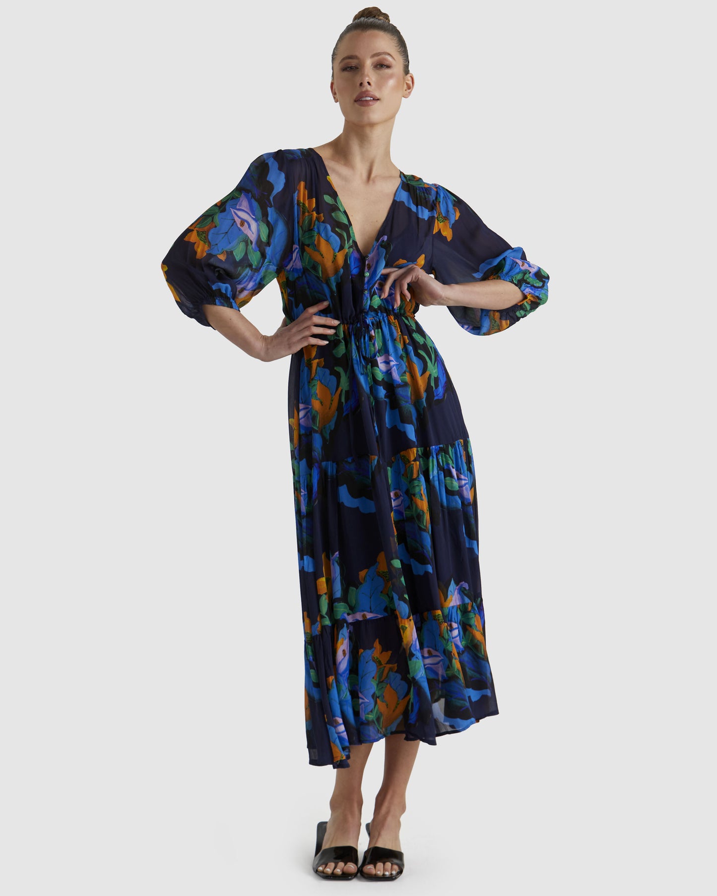 FATE+BECKER TWILIGHT DRESS NAVY FLORAL