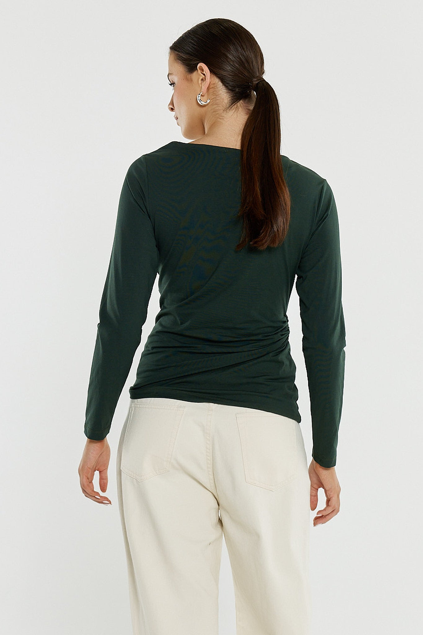 Sass Sophia Twisted Top | Bottle Green