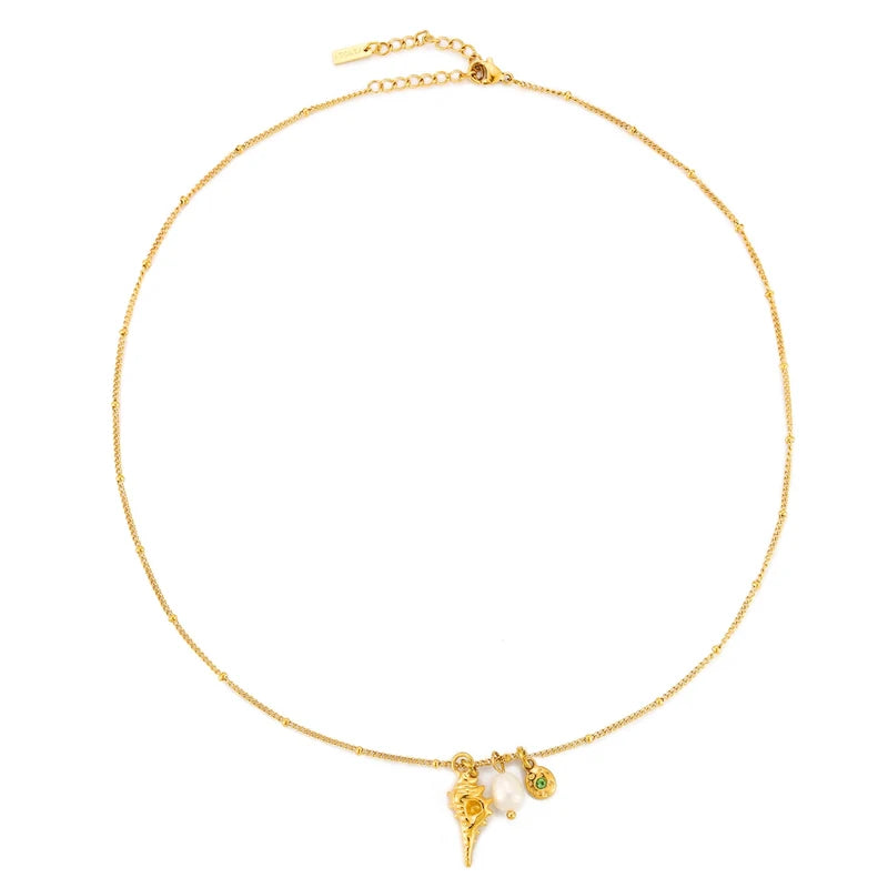 Atolea Ocean Charms Necklace | Gold
