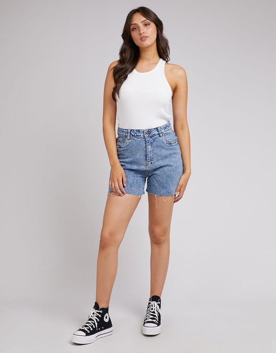 ALL ABOUT EVE BOBBY CUT OFF SHORT LIGHT BLUE