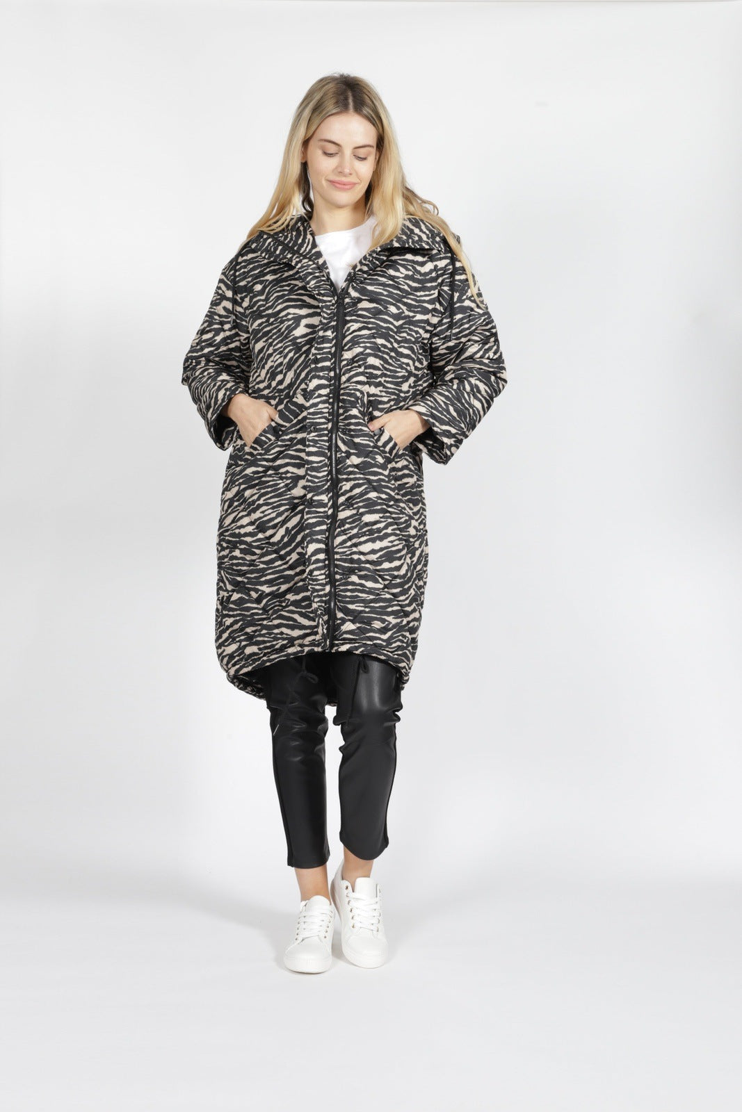 SASS MADISON PUFFER JACKET ZEBRA