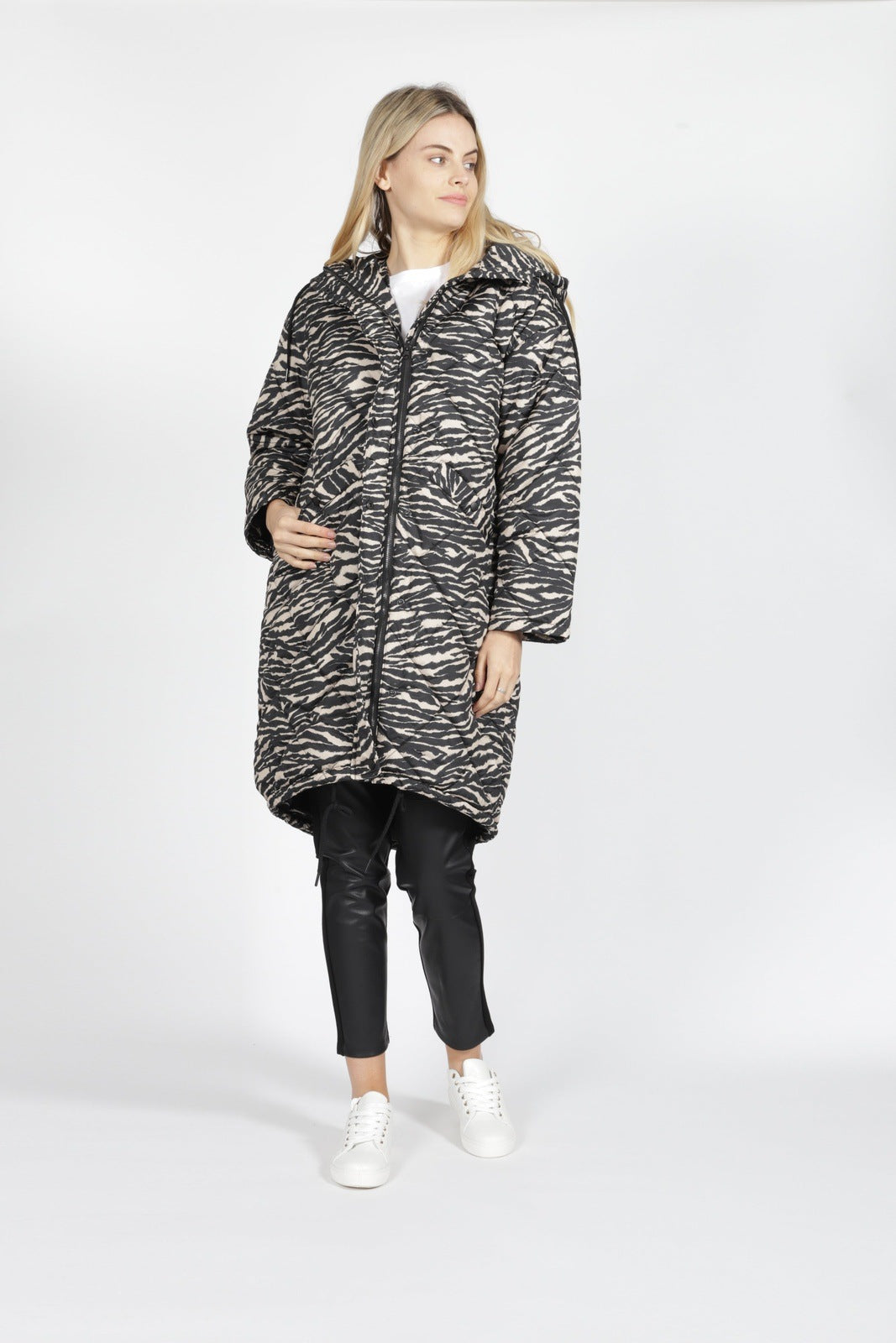 SASS MADISON PUFFER JACKET ZEBRA