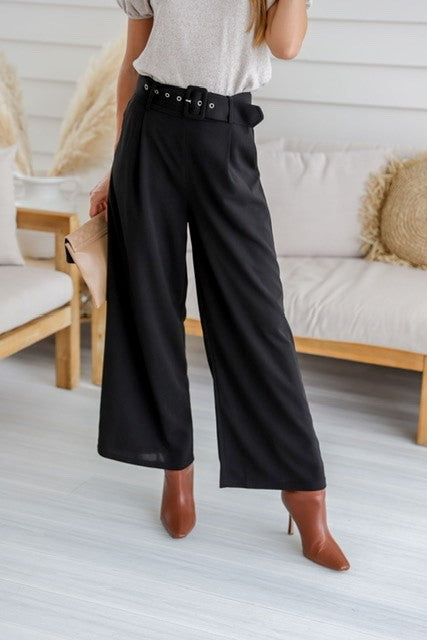DREAM HOUSE BELTED PANT BLACK