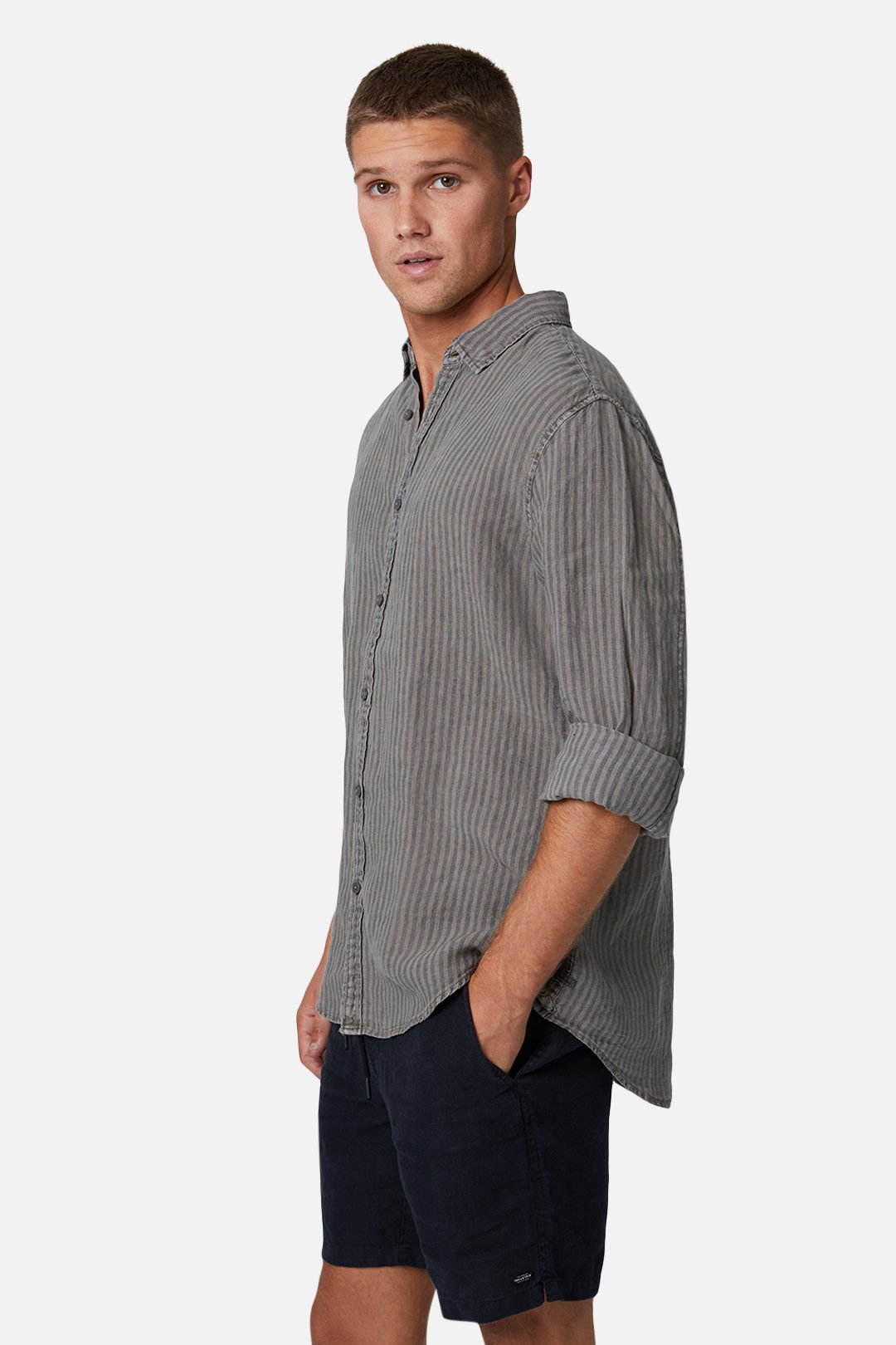 INDUSTRIE THE CILENTO L/S SHIRT DARK FOREST