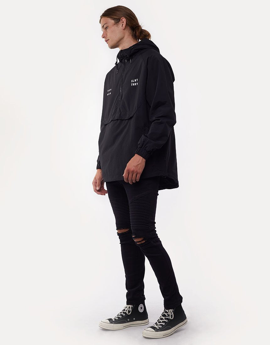 SILENT THEORY DOUBLE HIT ANORAK BLACK