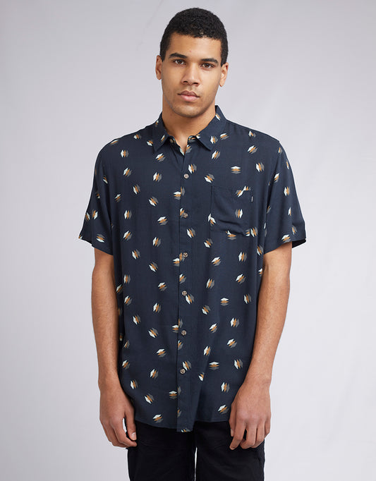 ST GOLIATH DIAMONS SHORT SLEEVE SHIRT NAVY