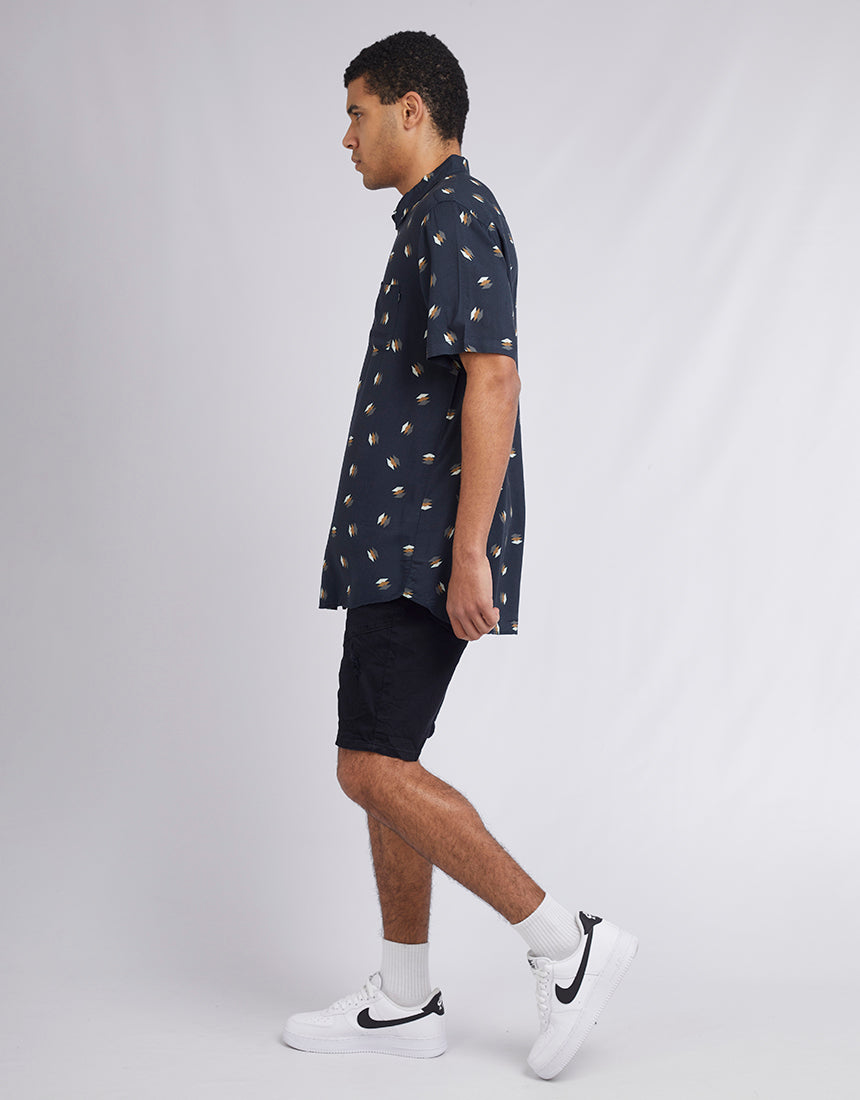 ST GOLIATH DIAMONS SHORT SLEEVE SHIRT NAVY
