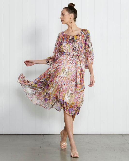 FATE+BECKER JOY IN REPETITION DRESS PAISLEY