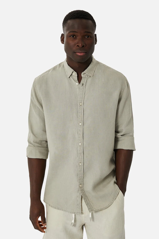 INDUSTRIE TENNYSON LINEN L/S SHIRT LT ARMY